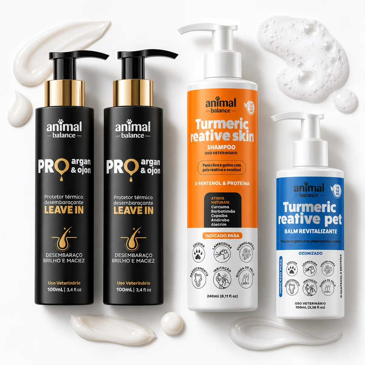 02 Pro Argan e Ojon + 01 Shampoo e 01 Balm Turmeric Reative — detalhe