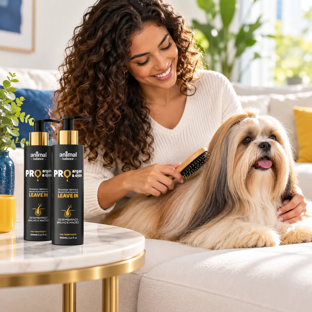 02 Unid do Pro Argan e Ojon em uso, em casa