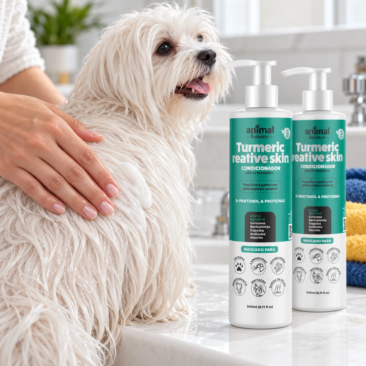 2 Und Condicionadores Pet - Cúrcuma Reative Skin — detalhe