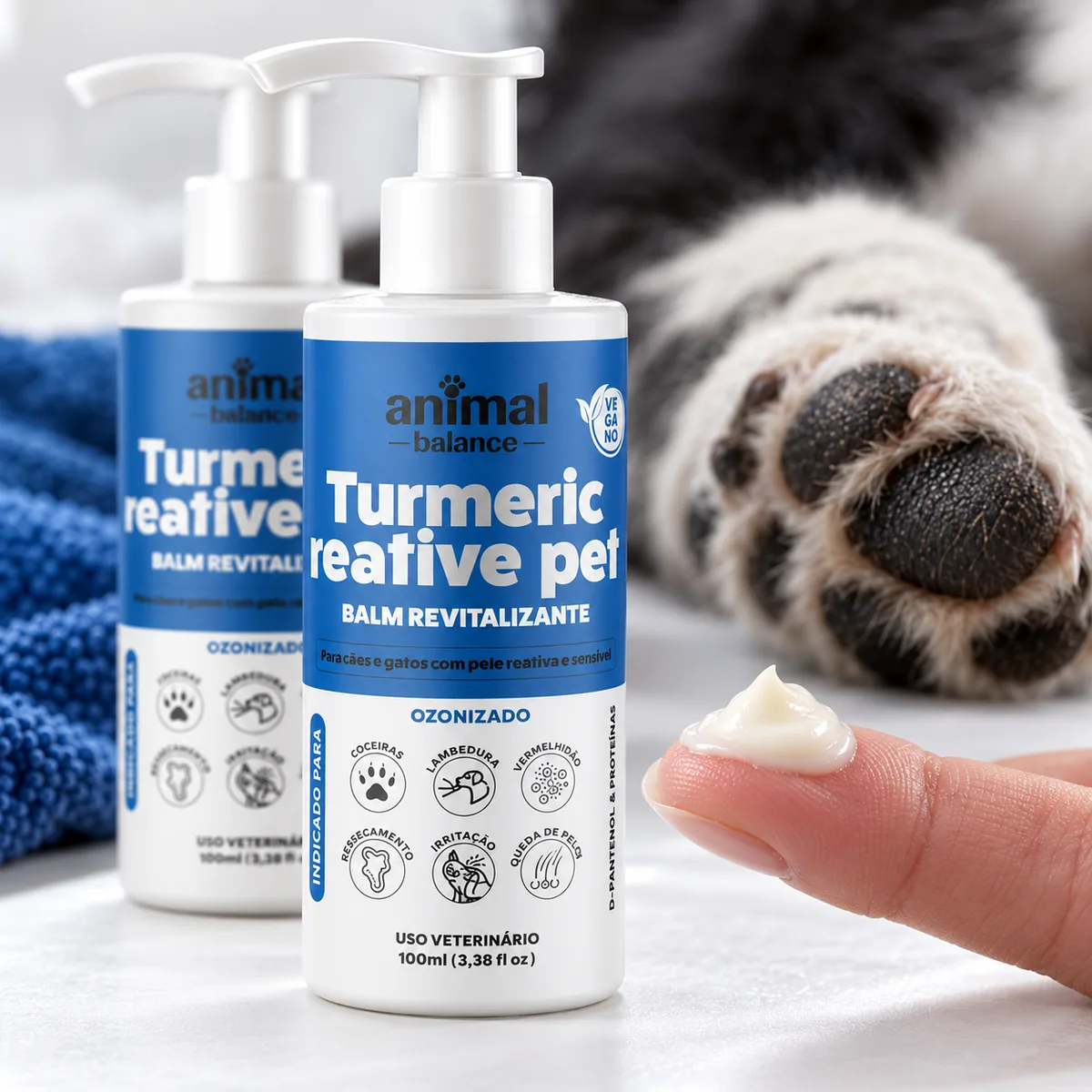 2 Unid Balm Reestruturante Pet - Cúrcuma Reative Skin — detalhe