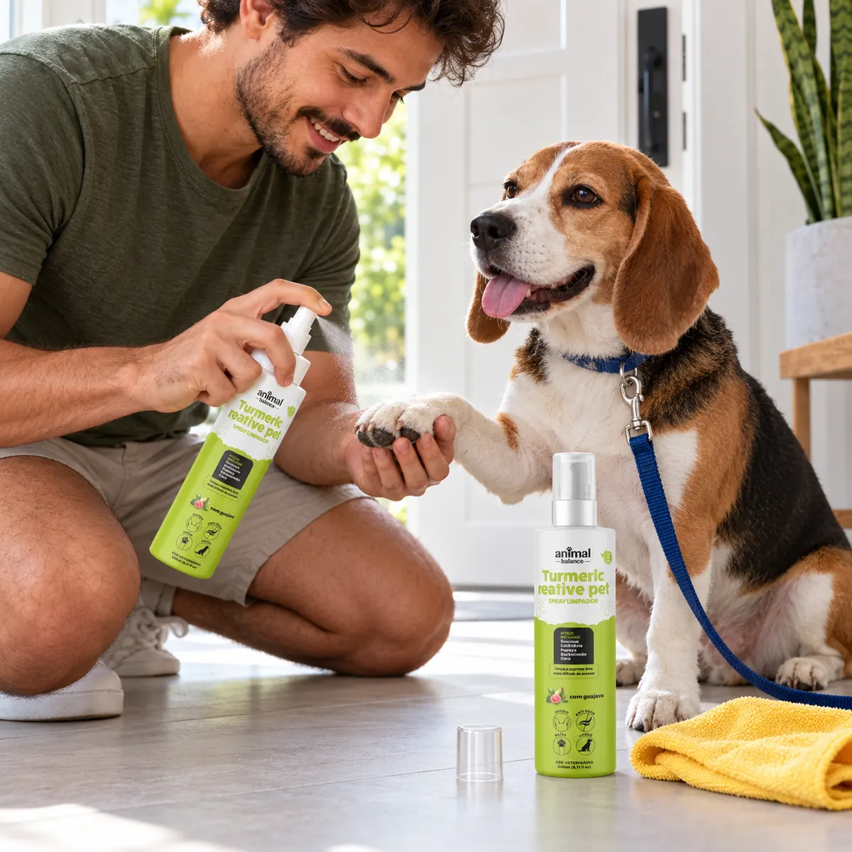 2 Unid - Spray Limpador a Seco - Psidium, Calêndula e Aloe - 240ml em uso, em casa