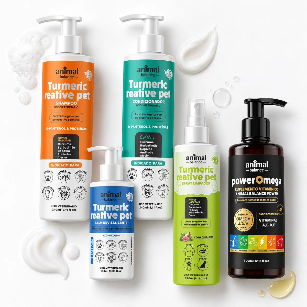 Kit Vitalidade - 1 Balm + 1 Shampoo + 1 Condicionador + 1 Spray + 1 Power Ômega — detalhe