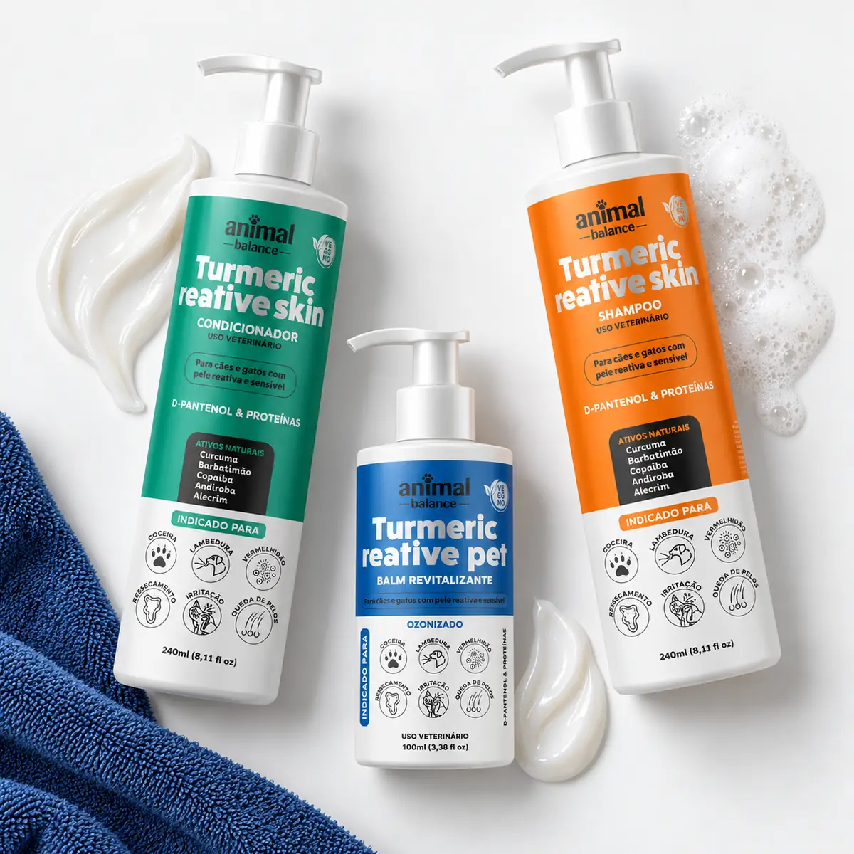 Kit Reparação Cúrcuma - 1 Balm + 1 Shampoo + 1 Condicionador — detalhe
