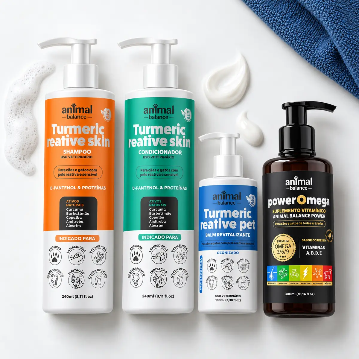 Kit Cuidado Intensivo - 1 Balm + 1 Shampoo + 1 Condicionador + 1 Power Ômega — detalhe