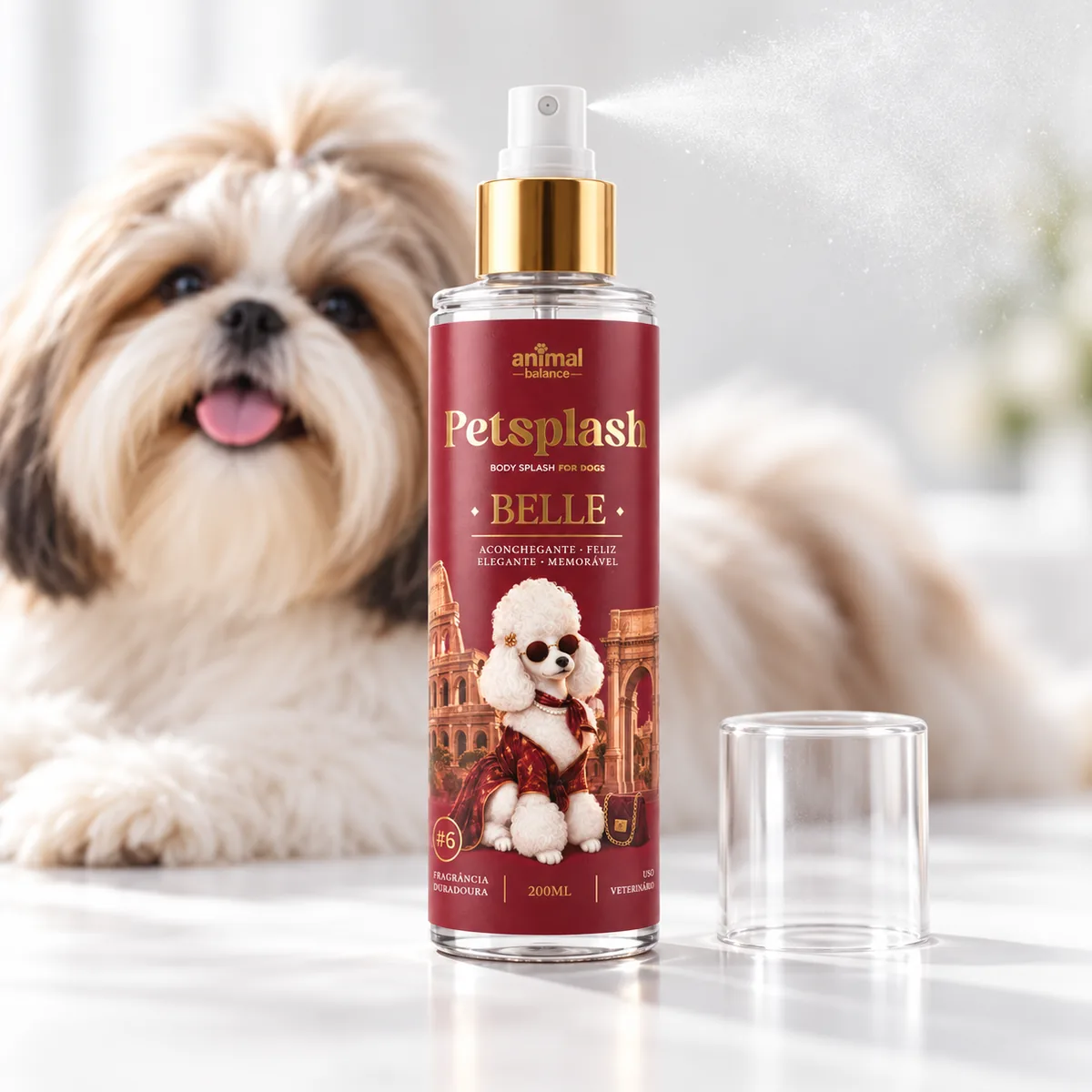 Petsplash® BELLE [06] inspirado no La Vie Est Belle · 200 ml — detalhe