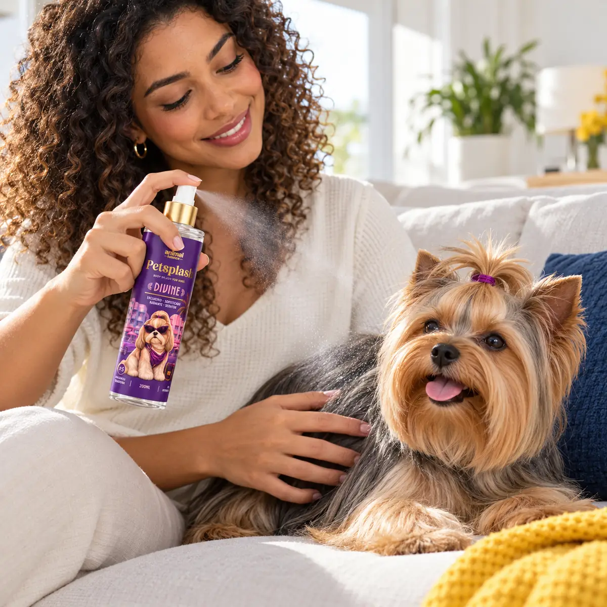Petsplash® DIVINE #5 inspirado no Delina · 200 ml em uso, em casa