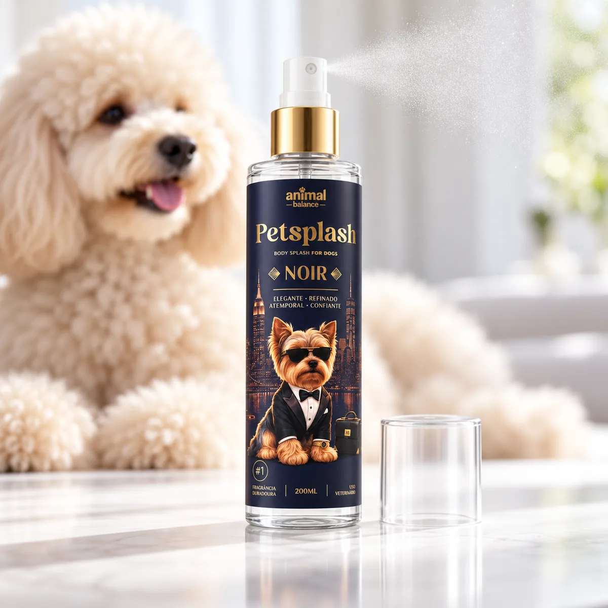 Petsplash® NOIR [01] inspirado no Bleu de Chanel · 200 ml — detalhe
