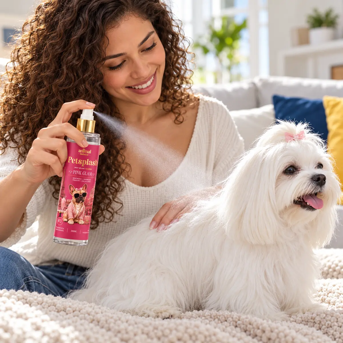 Petsplash® PINK GLAM [03] inspirado no Good Girl Blush · 200 ml em uso, em casa