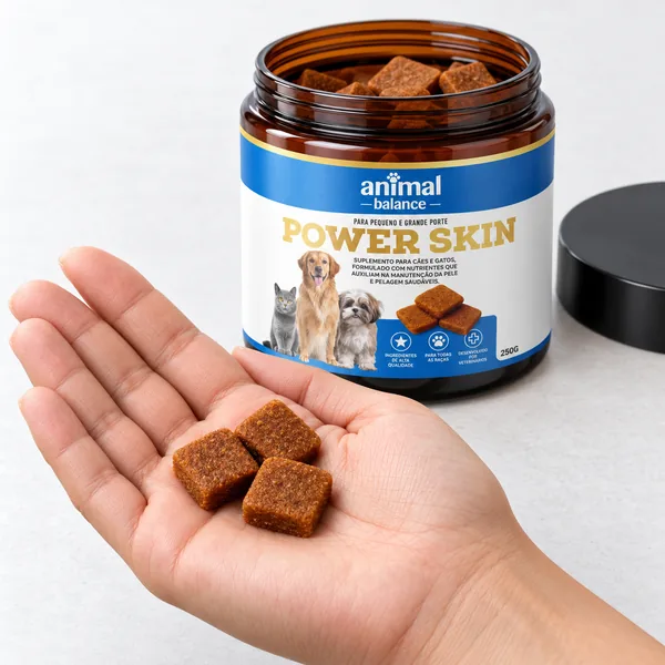 Power Skin - Pelo & Derme - Suplemento em Flexbites Palatáveis - 250g — detalhe