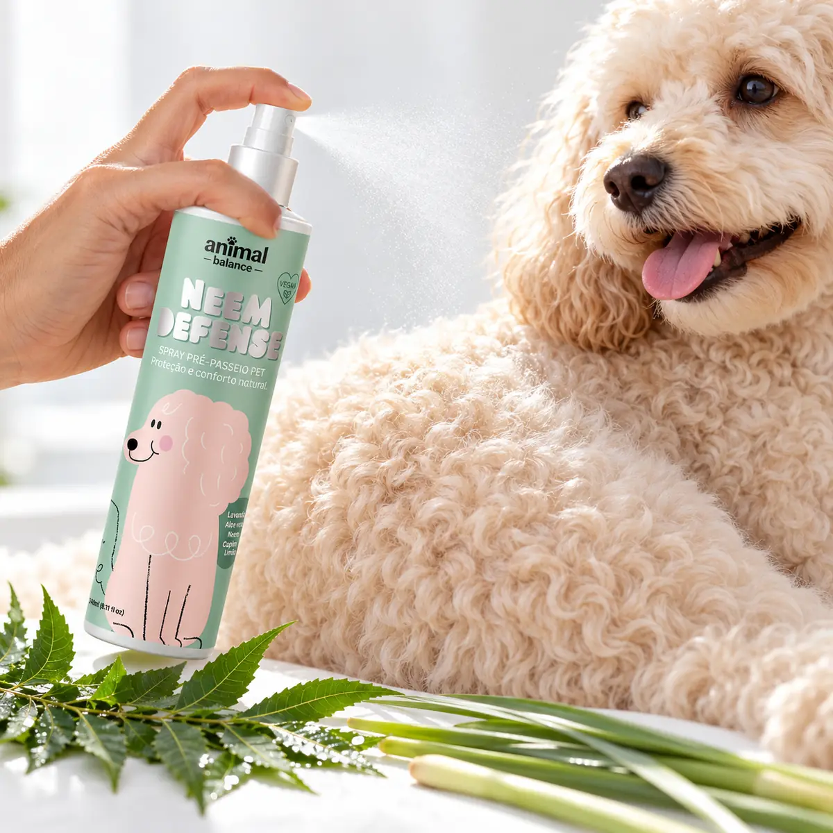 Spray Repelente Neem Defense - Neem, Capim-Limão, Lavanda & Aloe - 240ml — detalhe