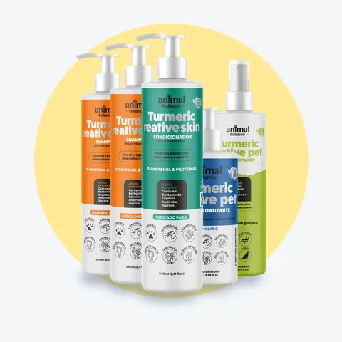 2 Shampoos Cúrcuma + 1 Condicionador + 1 Balm Reestruturante + 1 Spray Limpador: 5 unidades
