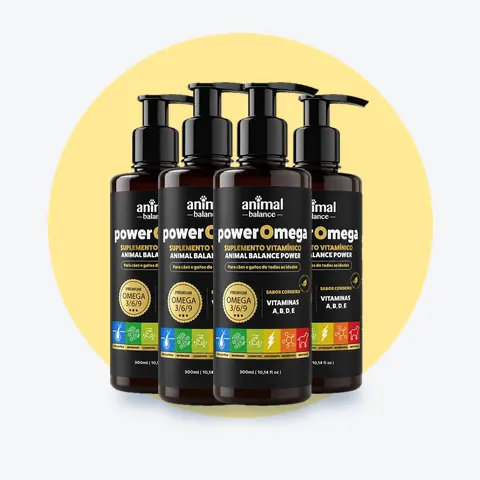 PowerOmega 3, 6 e 9 + Cúrcuma - Suplemento Vitamínico, Sabor Cordeiro 300ml - 4und: 4 unidades