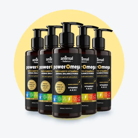 PowerOmega 3, 6 e 9 + Cúrcuma - Suplemento Vitamínico, Sabor Cordeiro 300ml - 5und: 5 unidades